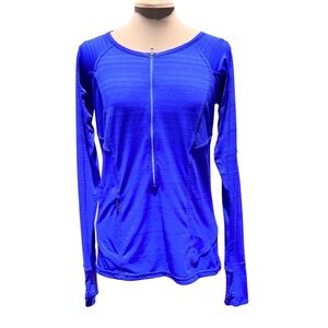 Athleta - Pacifica Medium Purple Long Sleeve 3/4 Zip UPF Shirt